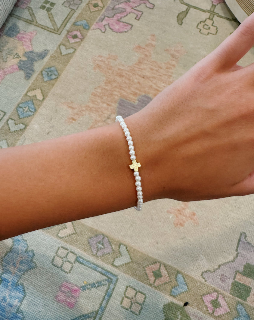 Cross Beaded Bracelet