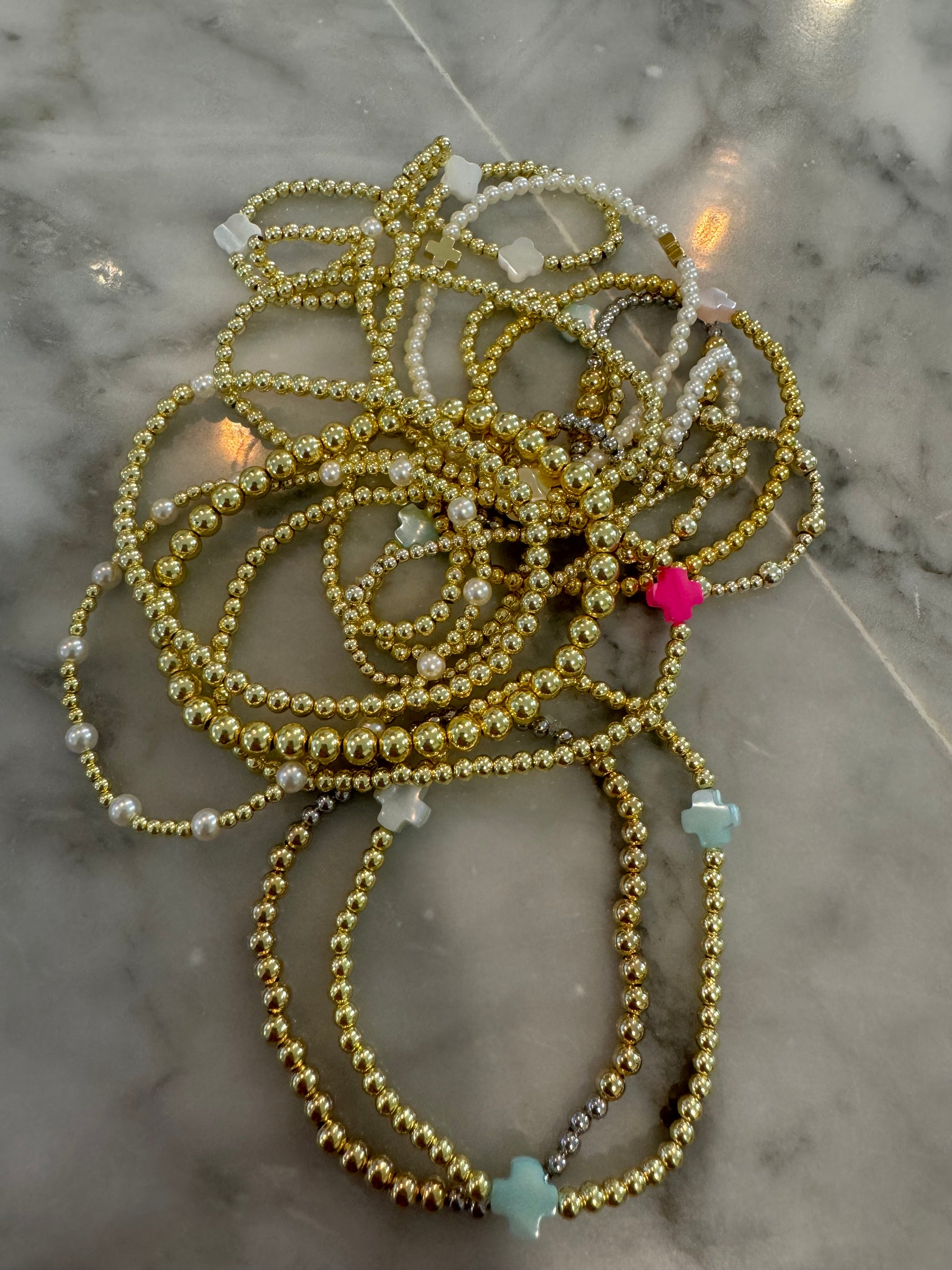 Cross Beaded Bracelet