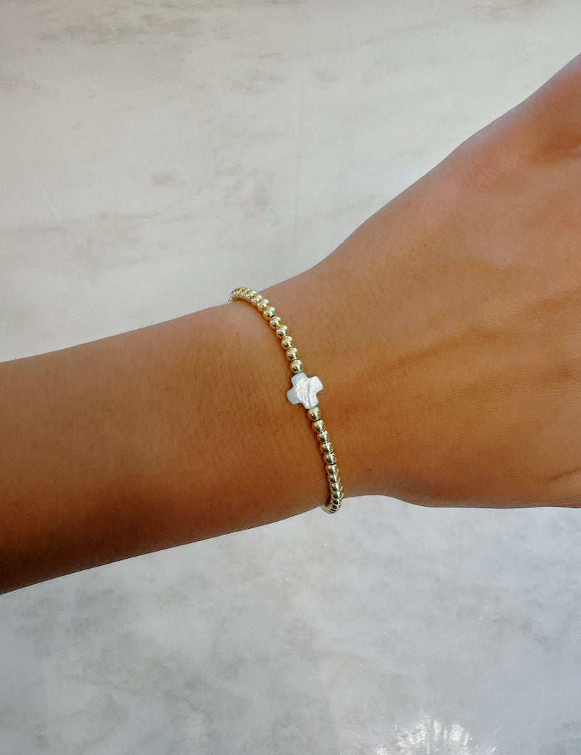 Cross Beaded Bracelet