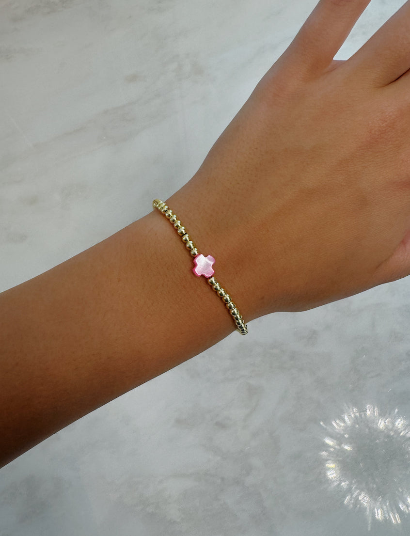 Cross Beaded Bracelet